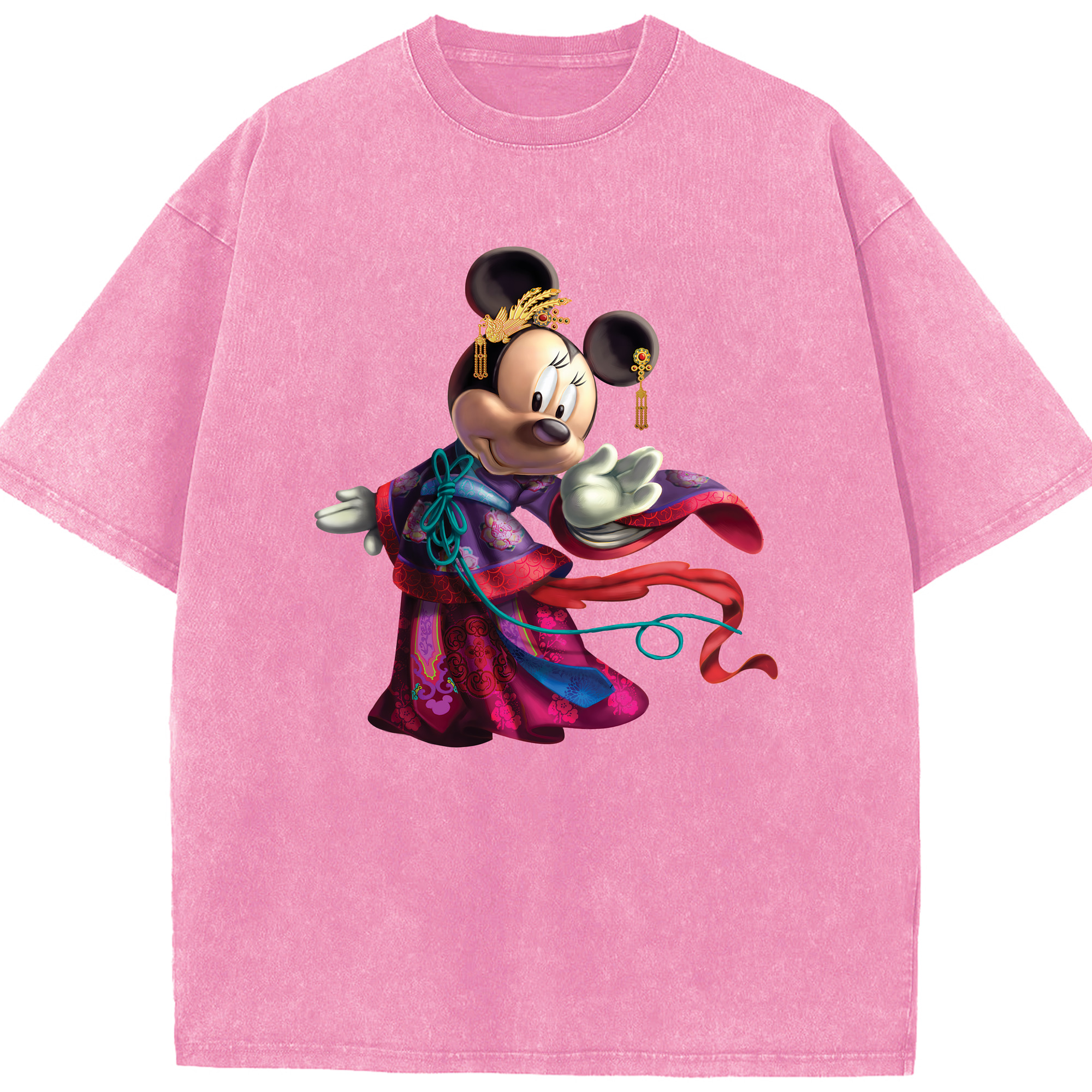 （画像用） ミッキーマウス Mickey Mouse 綿100% ヴィンテージ風 半袖Tシャツ（フロントプリント）